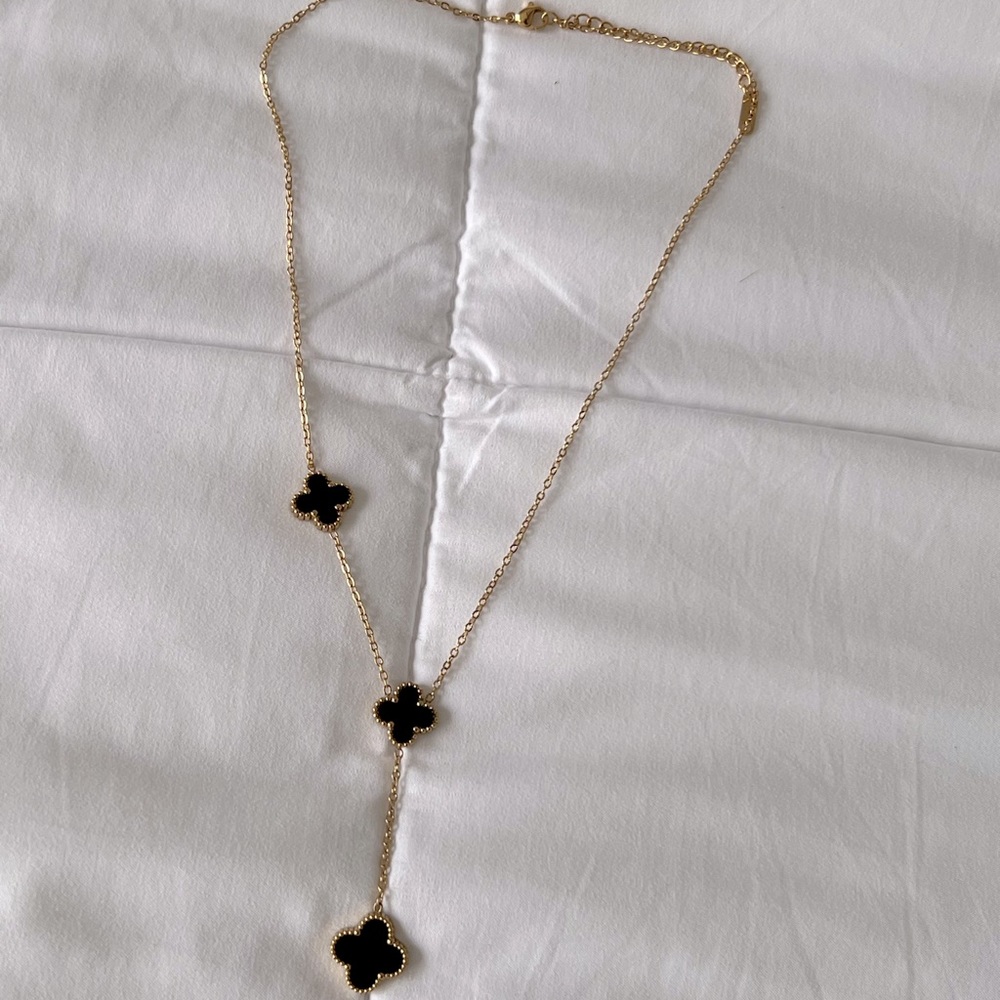 Black clover necklace